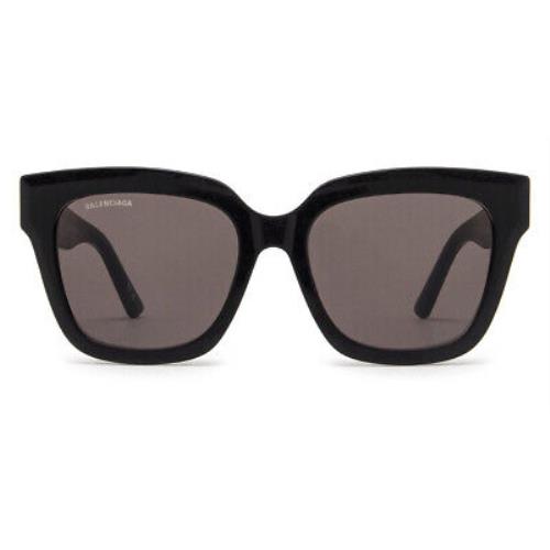 Balenciaga BB0237SA Sunglasses Women Black Gray Square 55mm