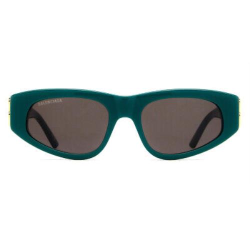 Balenciaga BB0095S Sunglasses Green/gold Gray 53mm