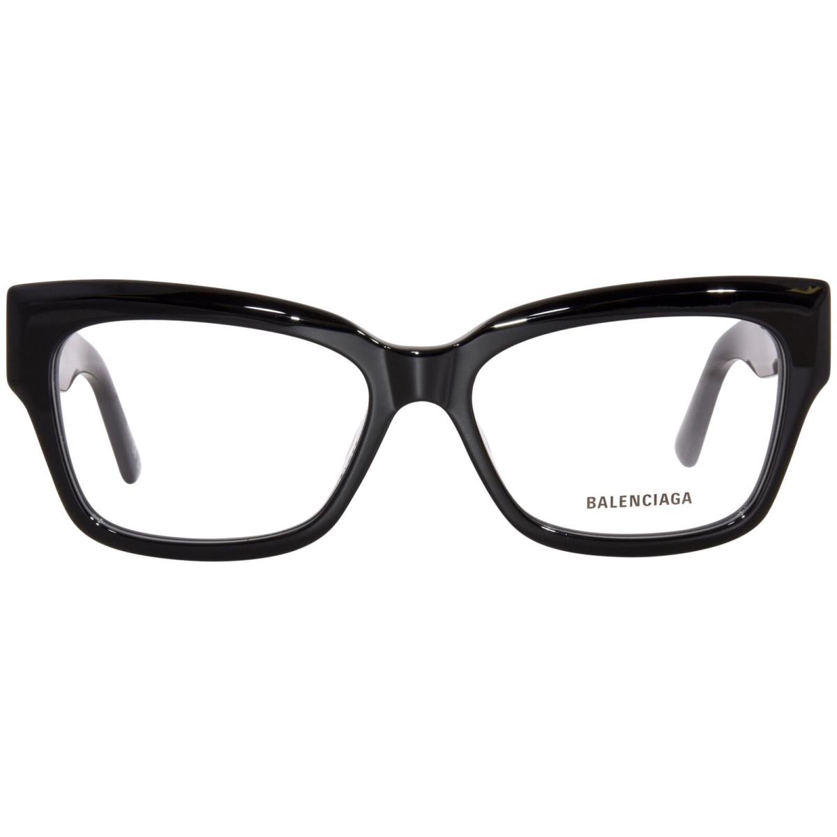 Balenciaga BB0274O 001 Eyeglasses Frame Women`s Black Full Rim Square Shape 55mm