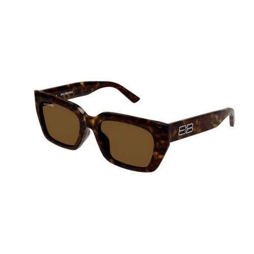 Balenciaga BB0272SA 002 Havana/brown Cat-eye Unisex Sunglasses