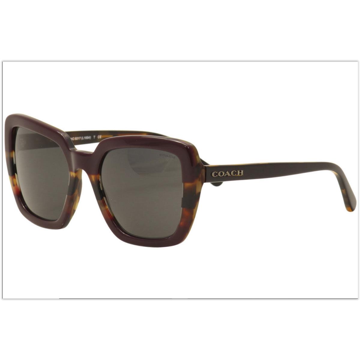 Coach Women`s HC8217 547887 Oxblood/tort Varsity Stripe Sunglasses 57mm