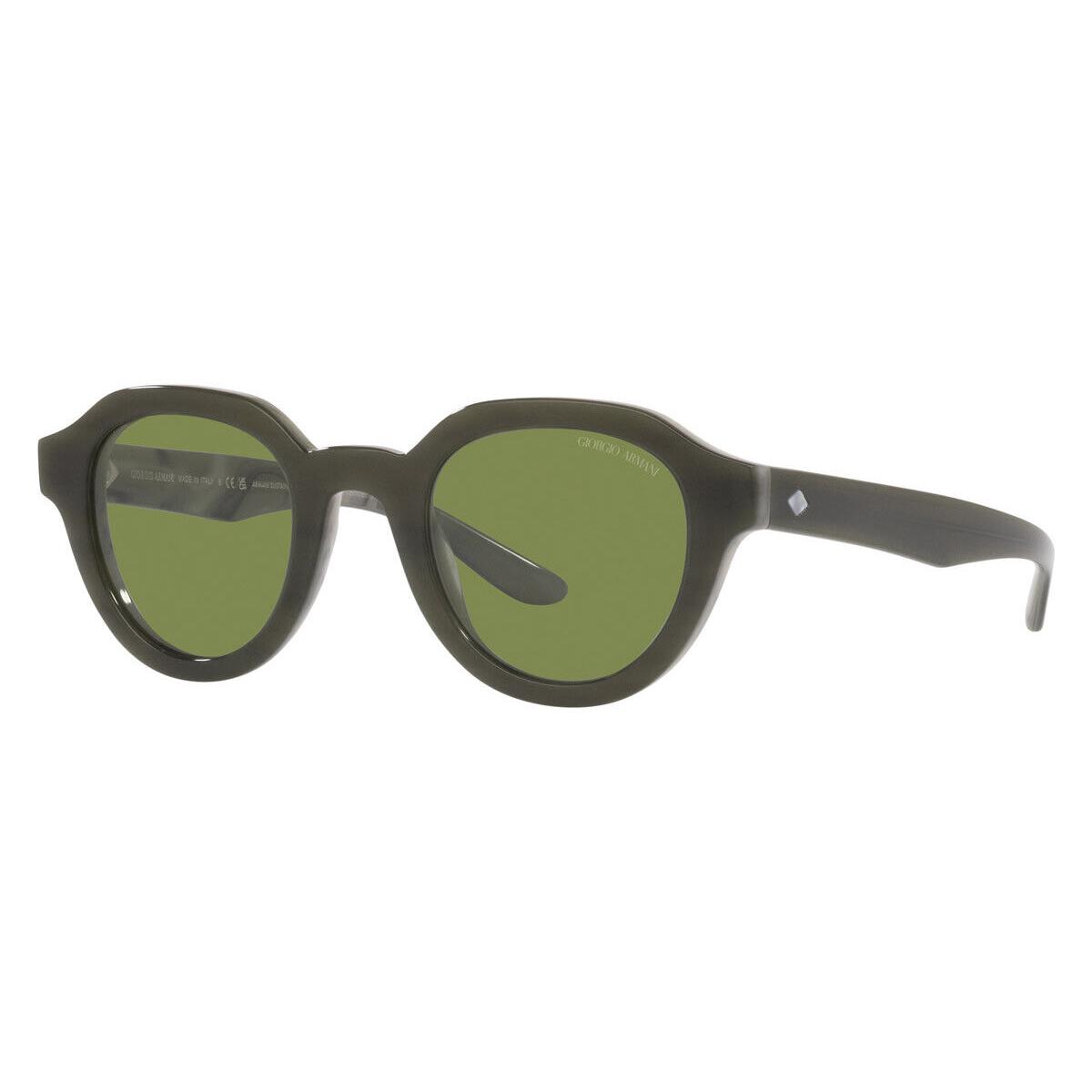 Giorgio Armani AR8172U Sunglasses Bilayer Marble Green Green 46mm - Frame: Bilayer Marble Green / Green, Lens: Green