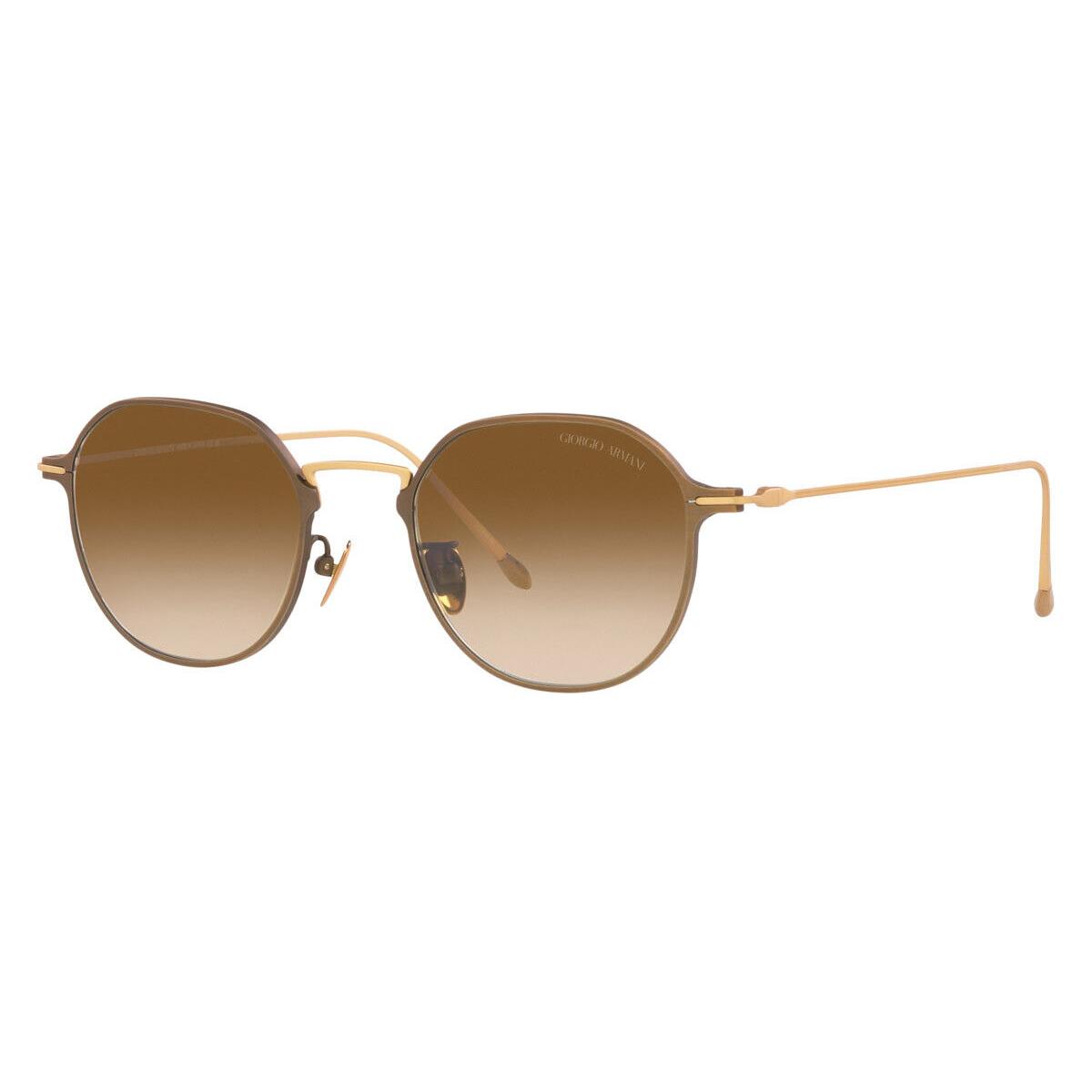 Giorgio Armani AR6138T Sunglasses Matte Bronze Clear Gradient Brown 49mm