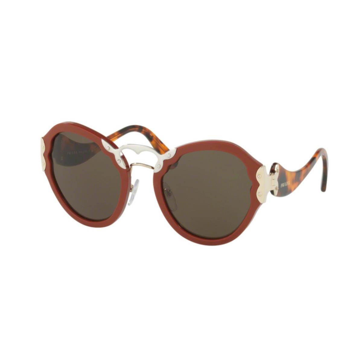 Prada Sport Sunglasses SPR09T VAM-4J1 Orange Frames Brown Lens 54MM