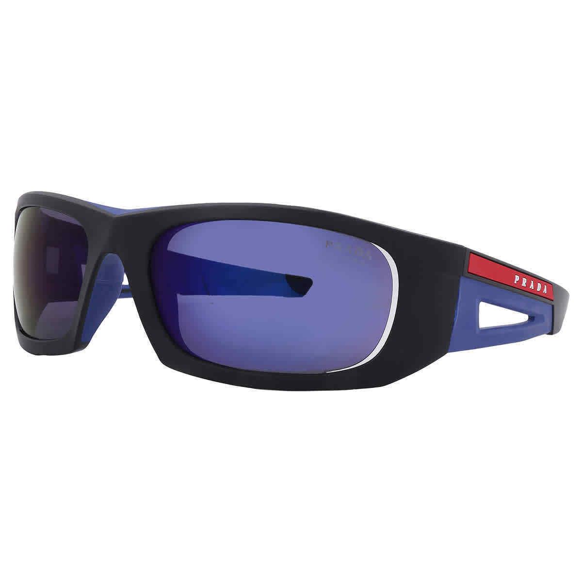 Prada Linea Rossa Blue Multilayer Tuning Sport Men`s Sunglasses PS 02YS 16G05U