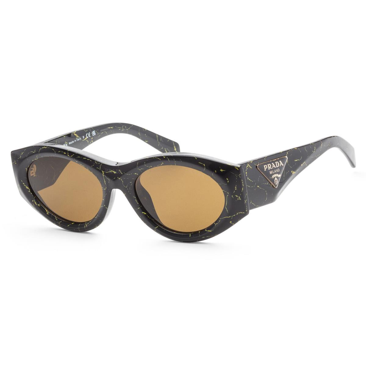 Prada PR20ZSF-19D01T-54 Black Yellow Marble Sunglasses