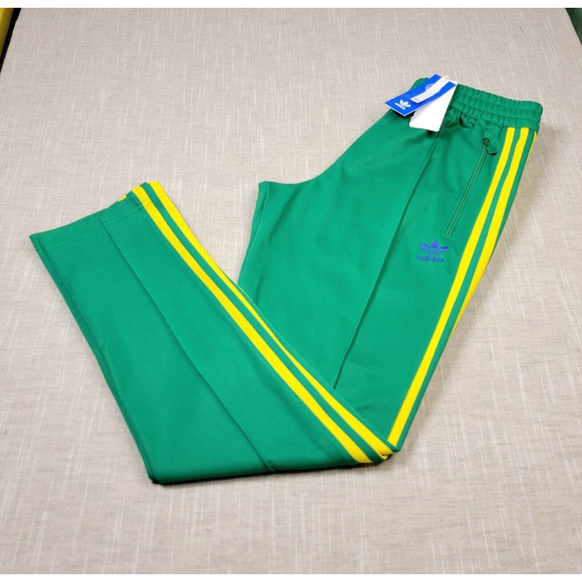 Adidas Beckenbauer Track Pants XL Mens Green Yellow FB Nations Brazil