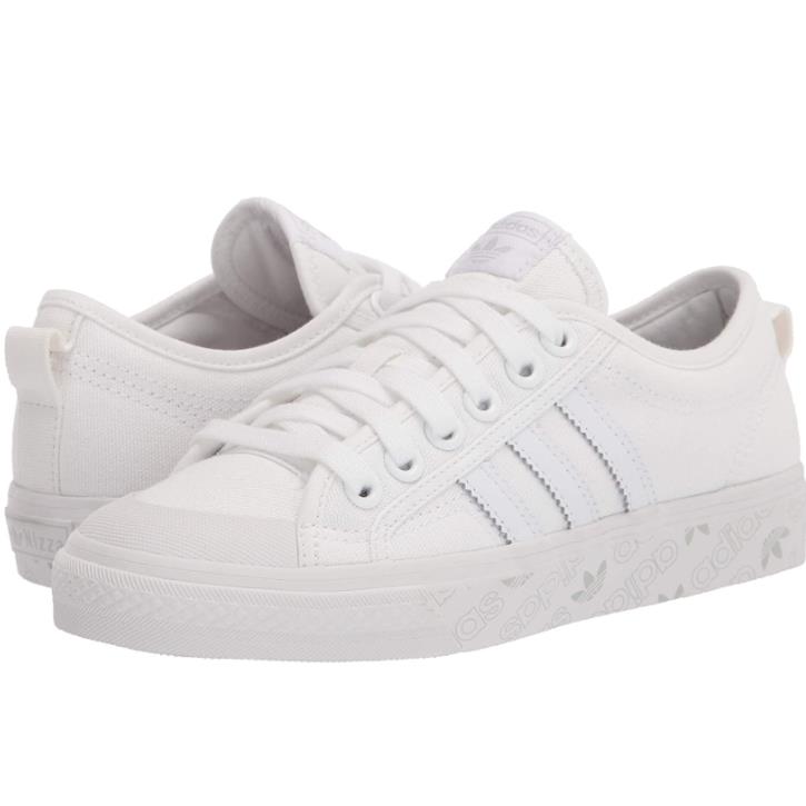 Adidas Originals Men`s Nizza Sneaker White/crystal White/grey 12 M US - White/Crystal White/Grey