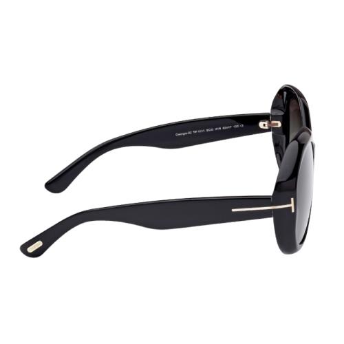 Tom Ford sunglasses Georgia - Shiny Black Frame, Gradient Smoke Lens