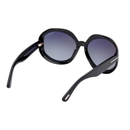 Tom Ford sunglasses Georgia - Shiny Black Frame, Gradient Smoke Lens