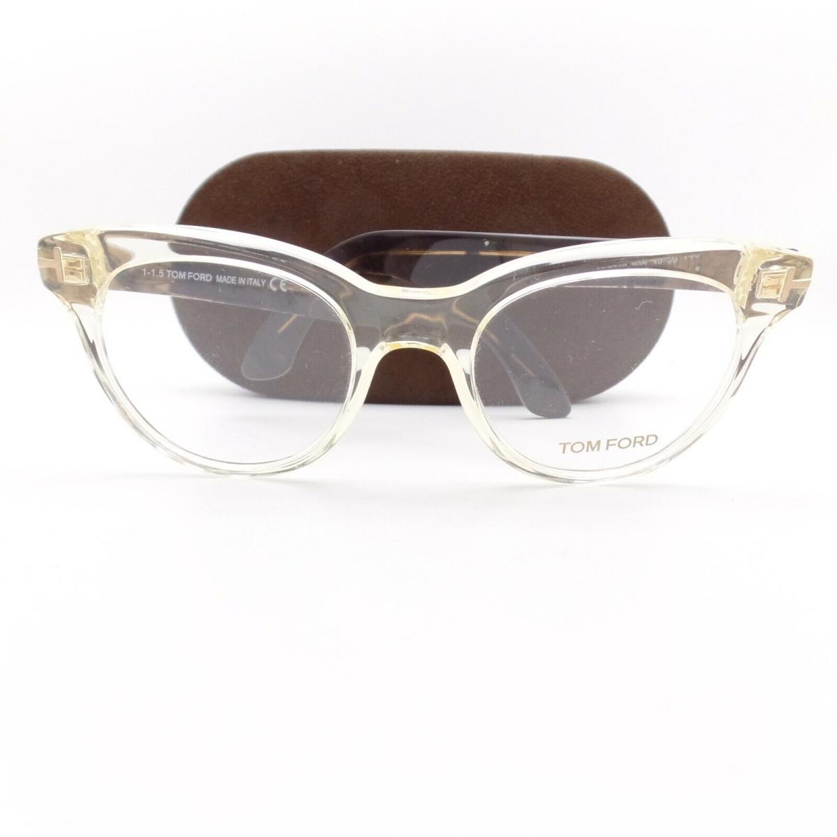 Tom Ford 5378 026 Yellow Crystal Brown Eyeglass Frames