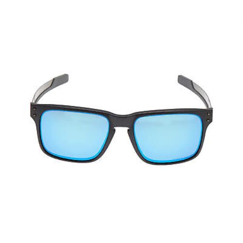 Oakley Holbrook Mix Polarized Sunglasses Steel Prizmsapphire Square - Frame: , Lens: