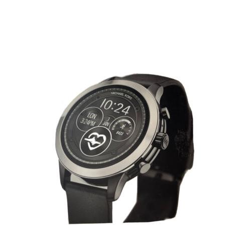 Michael Kors MKT5049 Smart Watch Stainless Steel Black Silicone Strap Unisex