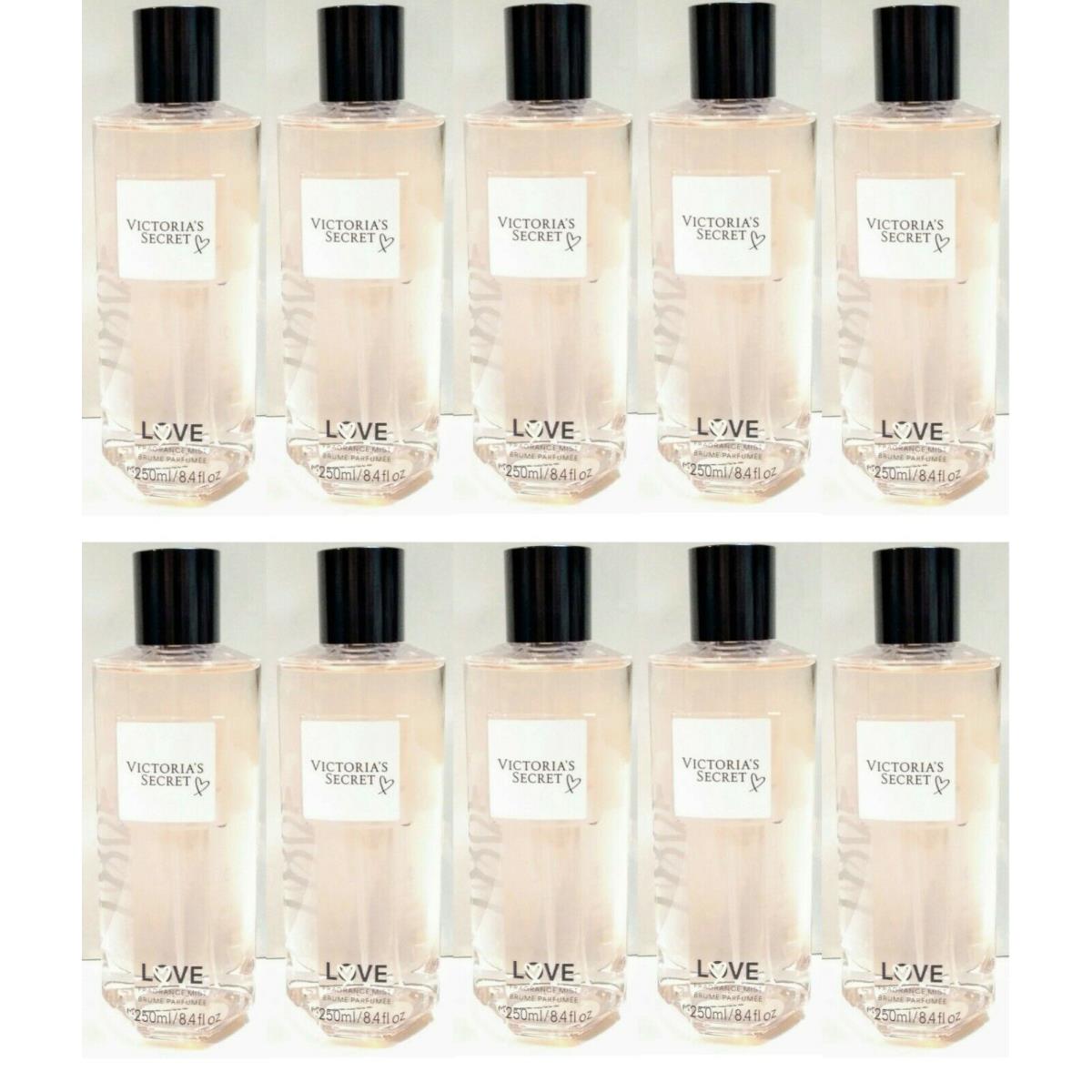 10 Bottles 0F Victoria Secret Love Fragrance Body Mist 8.4 OZ / 250 ML