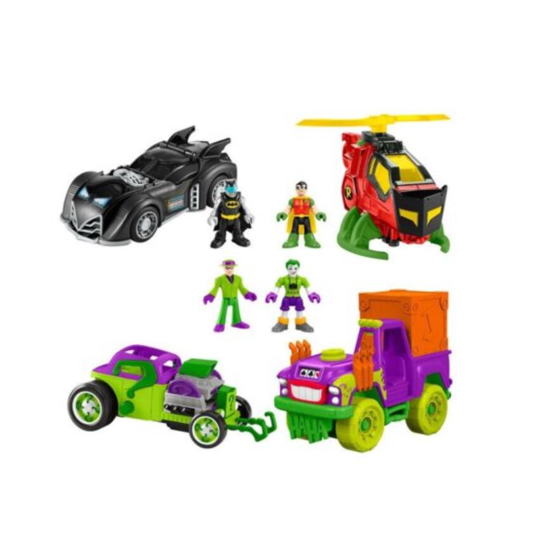 Imaginext DC Super Friends Epic Battle - Joker Surprise Riddler Robin Vehicles