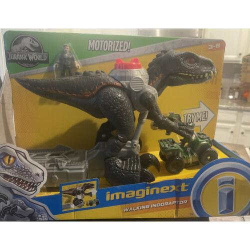 Imaginext Jurassic World Motorized Walking Indoraptor with Owen Figure Atv