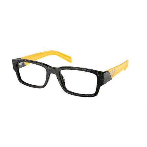 Prada PR07ZV-19D1O1-53 Black Yelow Eyeglasses