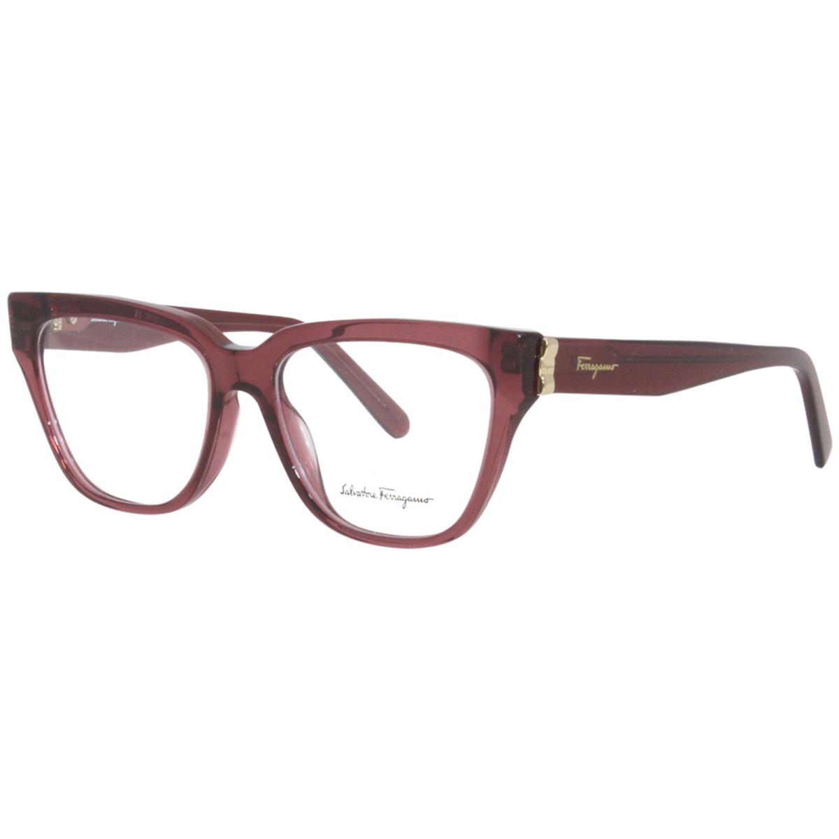 Salvatore Ferragamo SF2893 604 Crystal Burgundy Eyeglasses 53/16/140