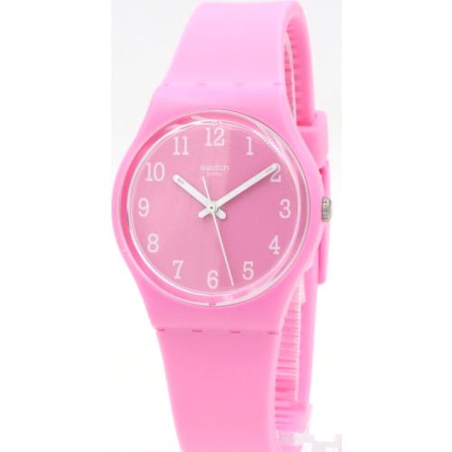 Swiss Swatch Originals Pinkway Silicone Watch Super-luminova Hands GP156