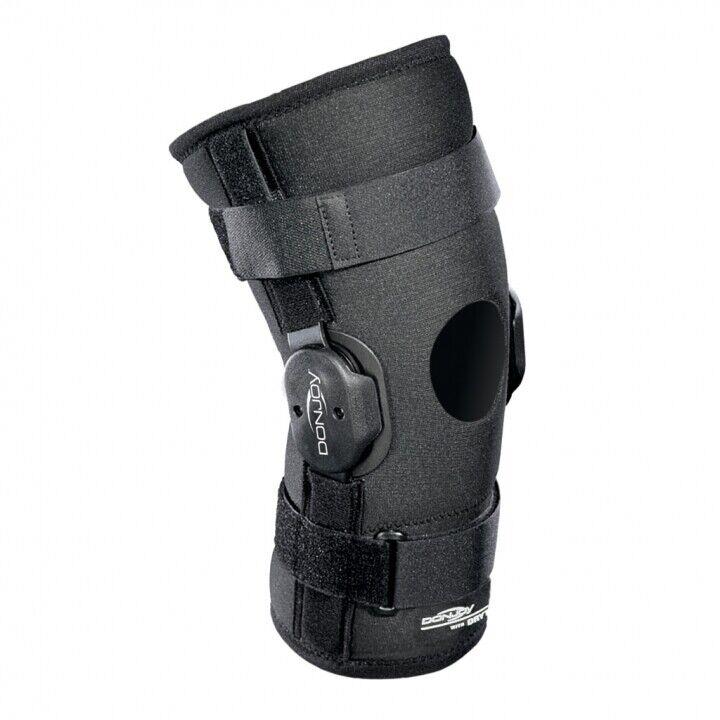 Donjoy Deluxe Hinged Knee Brace Drytex Sleeve Open Popliteal X-small