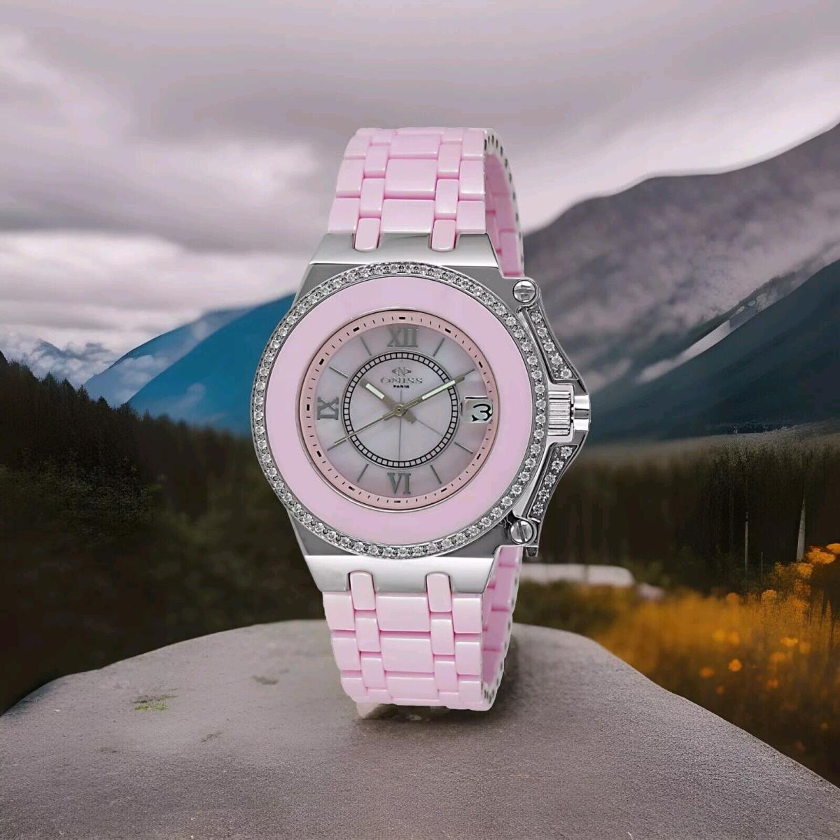 Oniss Pink Mother of Pearl Watch