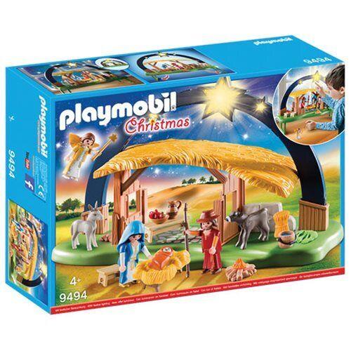 Playmobil Christmas 9494 Illuminating Nativity Manger Mib/new