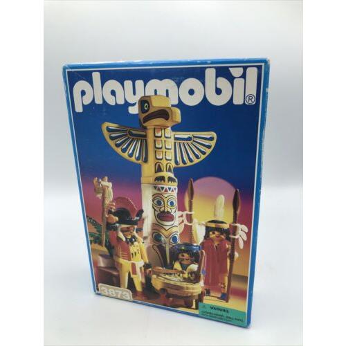 1996 Playmobil 3873 Indians with Totem Pole Complete