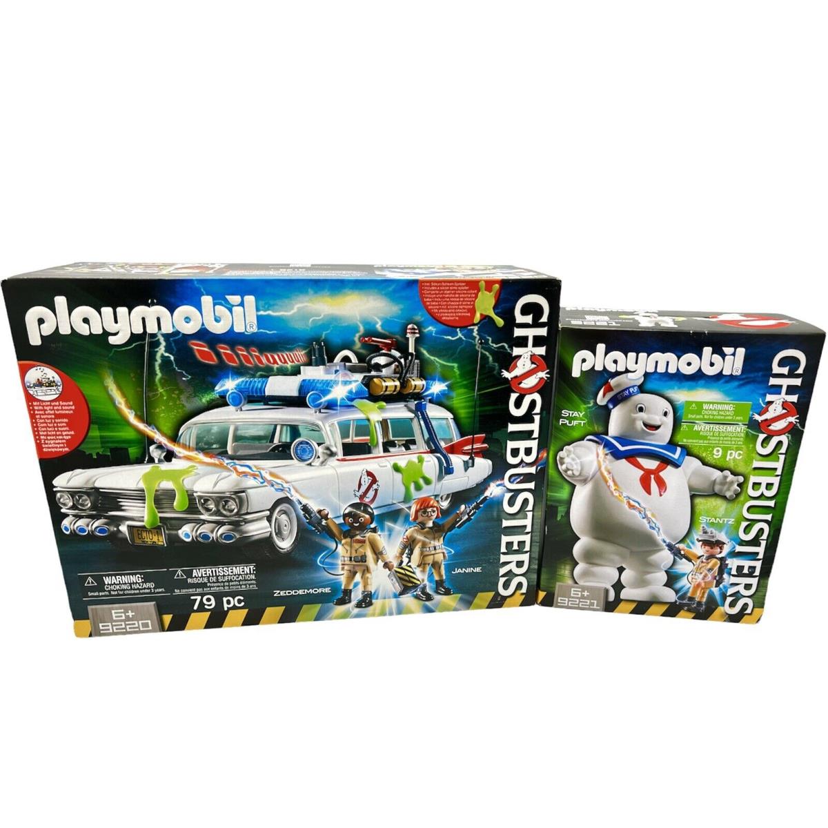 Ghostbusters Set Ecto 1 and Stay Puft Action Figure Playmobil Play Set