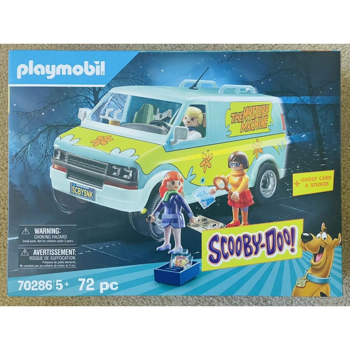 Playmobil Scooby Doo Mystery Machine 70286 3 Figs Ghost Card
