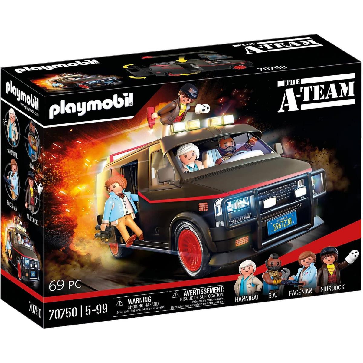 Playmobil 70750 The A Team Van Iconic Design Collectors and Children Multicol