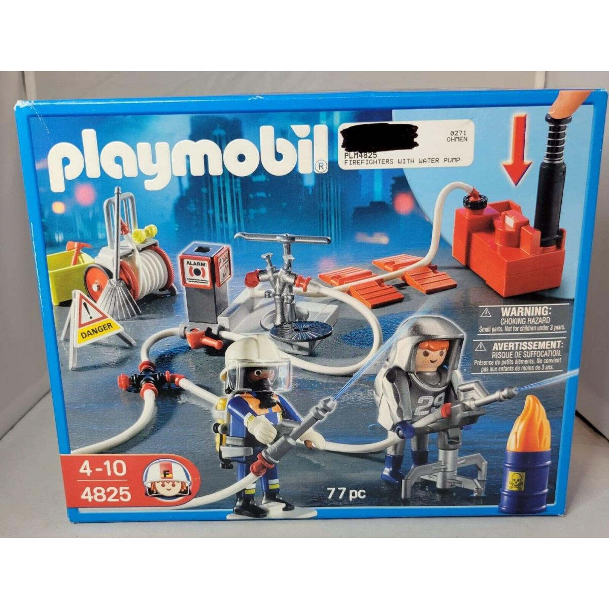 Playmobil 4825 Firefighters with Water Pump Mint Rescue 177