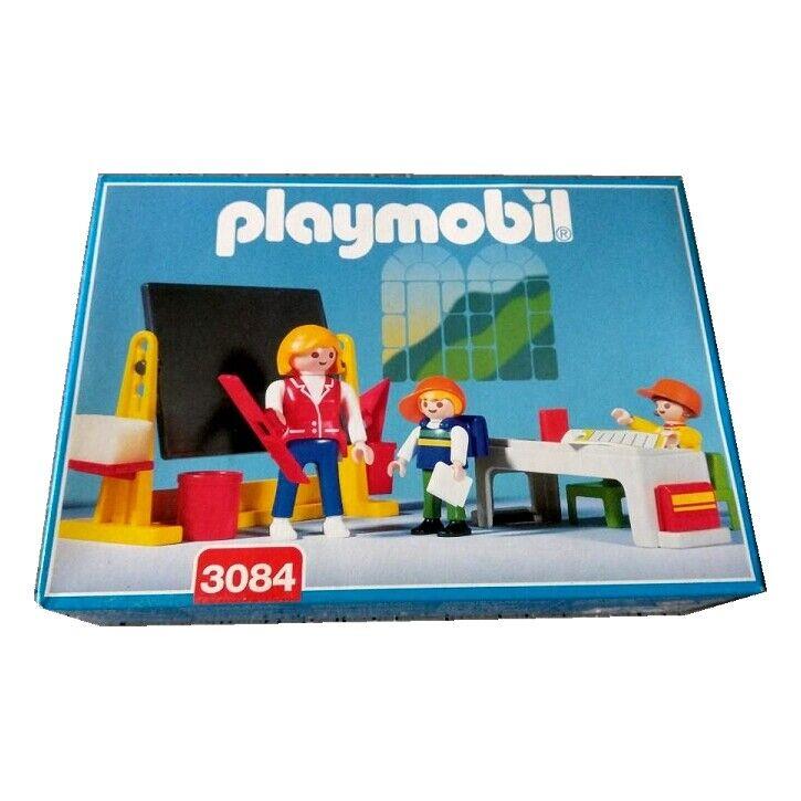 Playmobil 3084 Classroom School Dollhouse Teacher Students Vintage Rare