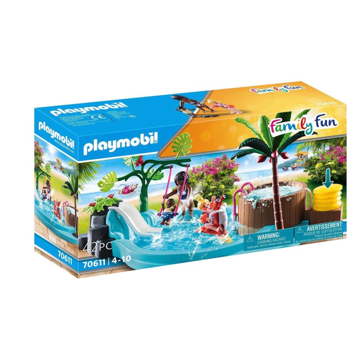 Playmobil 70611 Children`s Pool with Whirlpool Slide Swing 2021