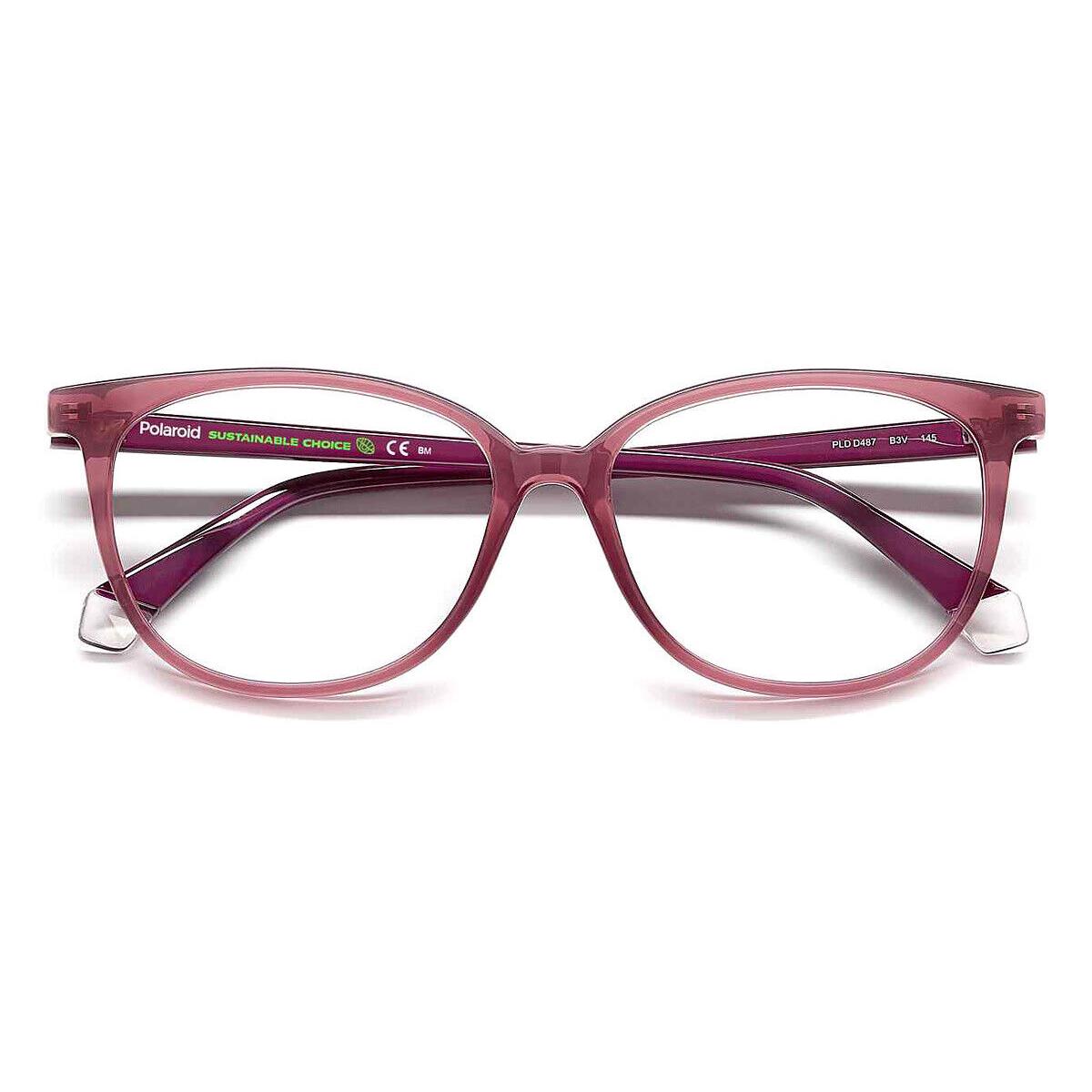 Polaroid Pld D487 Eyeglasses Women Violet Oval 55mm