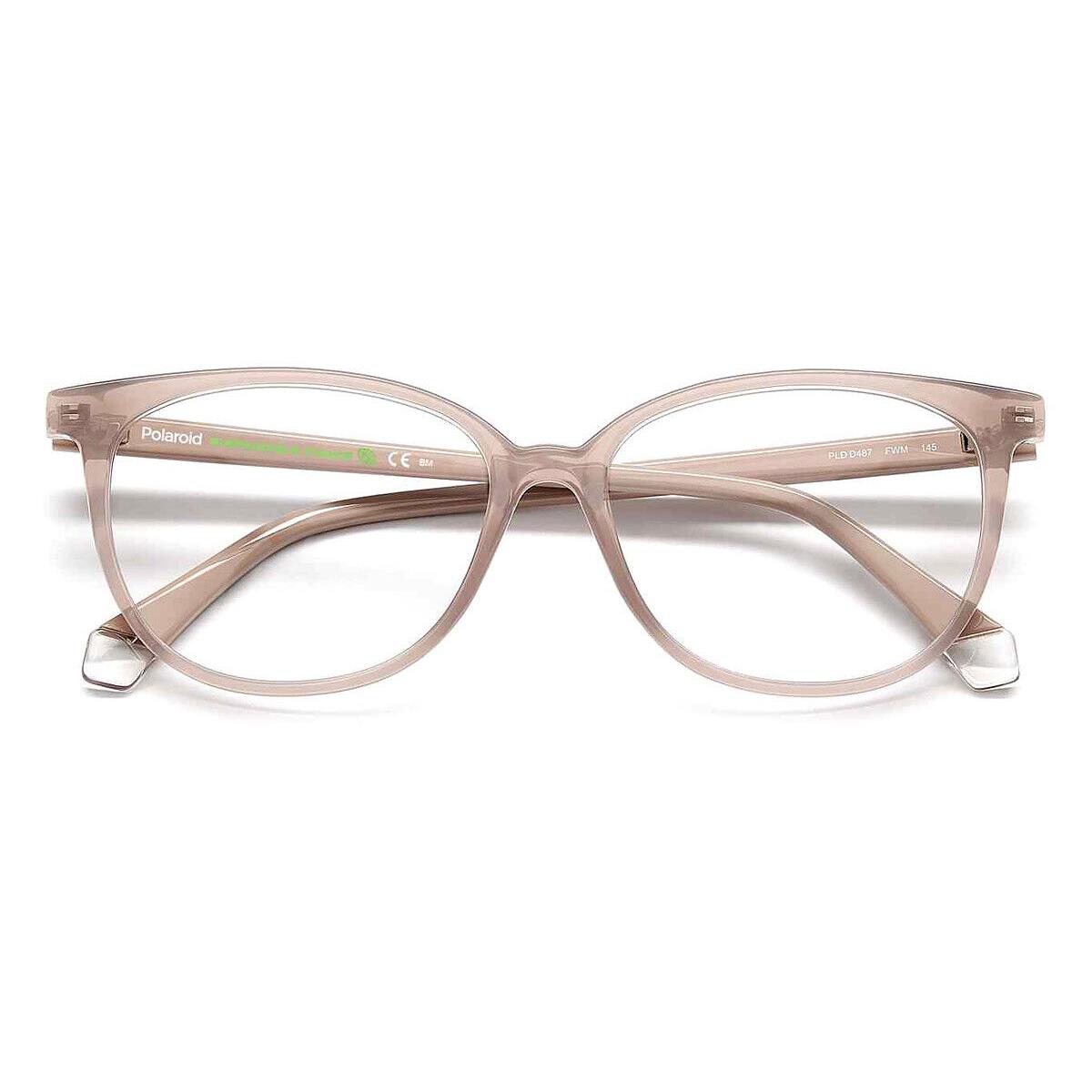 Polaroid Pld D487 Eyeglasses Women Oval 55mm - Frame: Nude, Lens: Demo