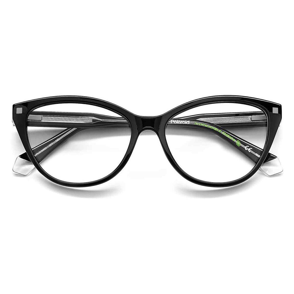 Polaroid Pld D493 Eyeglasses Women Black Cat Eye 55mm