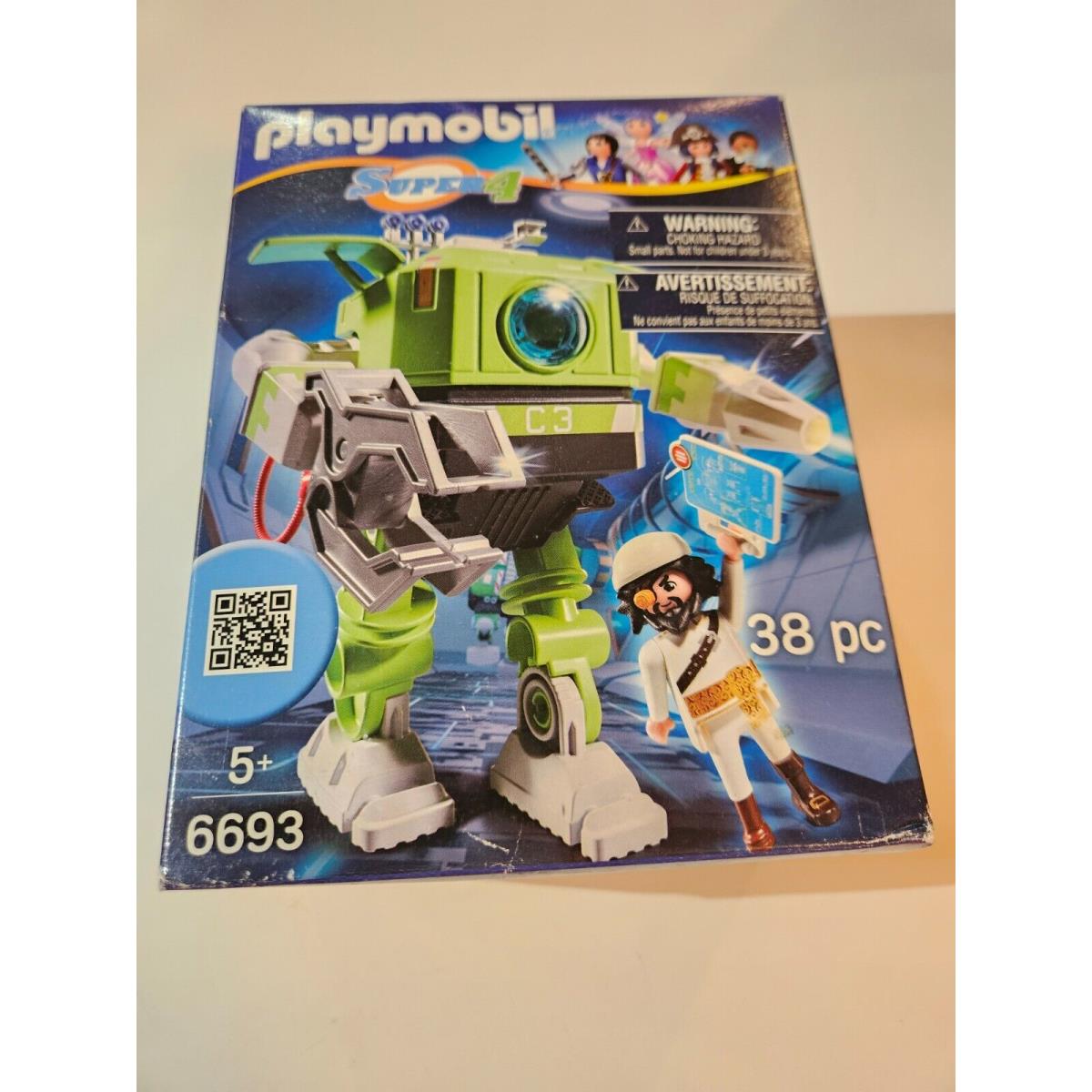 Playmobil Super 4 Cleano Robot 6693 Super 4 38 pc