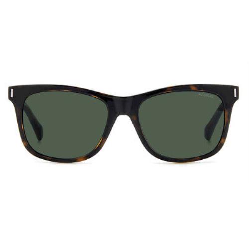 Polaroid Pld 6202/CS Sunglasses Havana Green Polarized 53mm - Havana / Green Polarized Frame, Green Polarized Lens