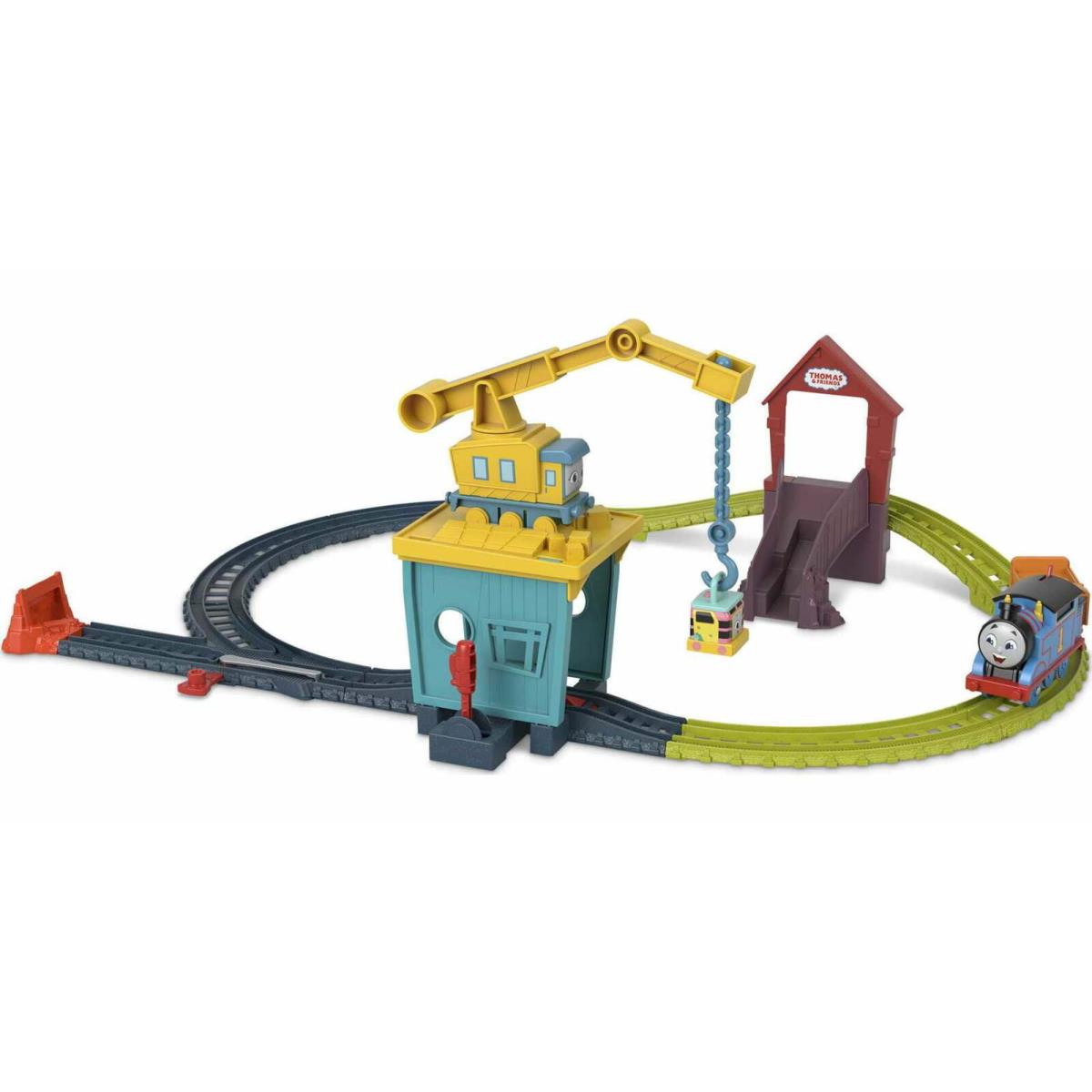 Thomas and Friends Train Set with Carly The Crane Sandy Kids Toy Playset 18pcs