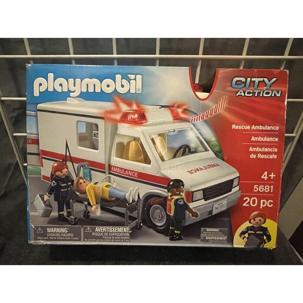 Playmobil 5681 City Action Rescue Ambulance in Rough Box