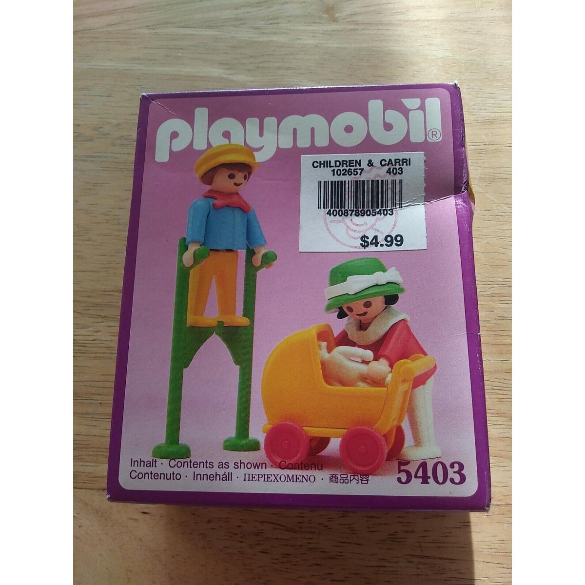 Playmobil 5403 - Stilts and Doll Baby Carriage -1990 - Rare