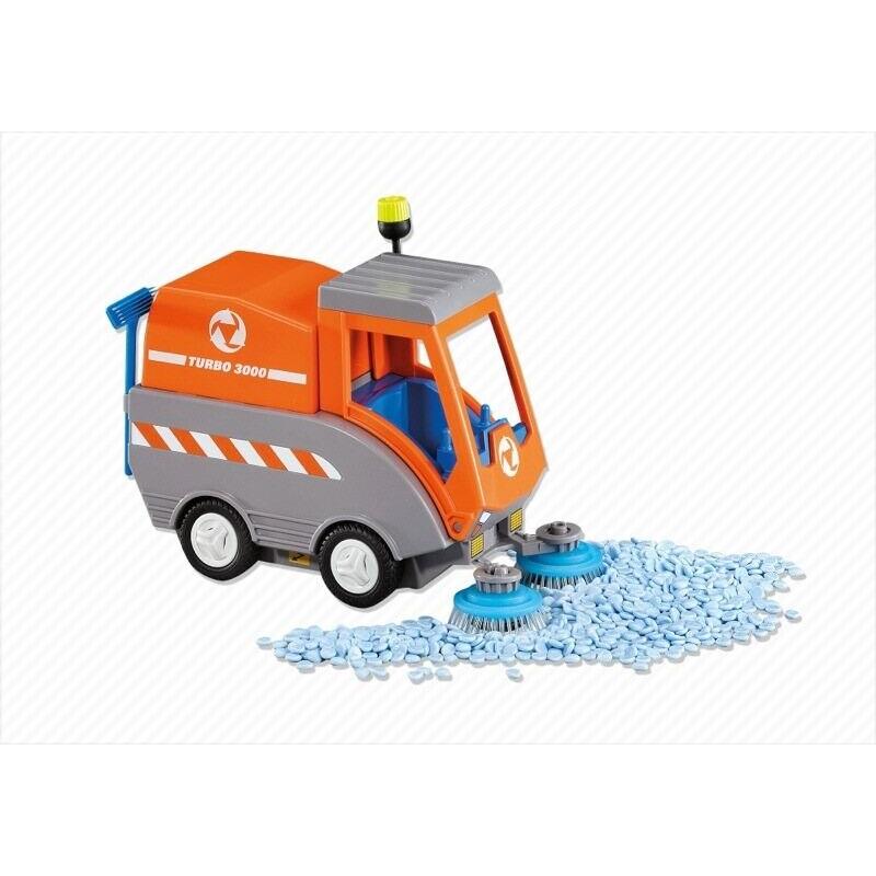 Playmobil 7513 Road Sweeper Construction Maintenance Cleaner Vehicle 4045