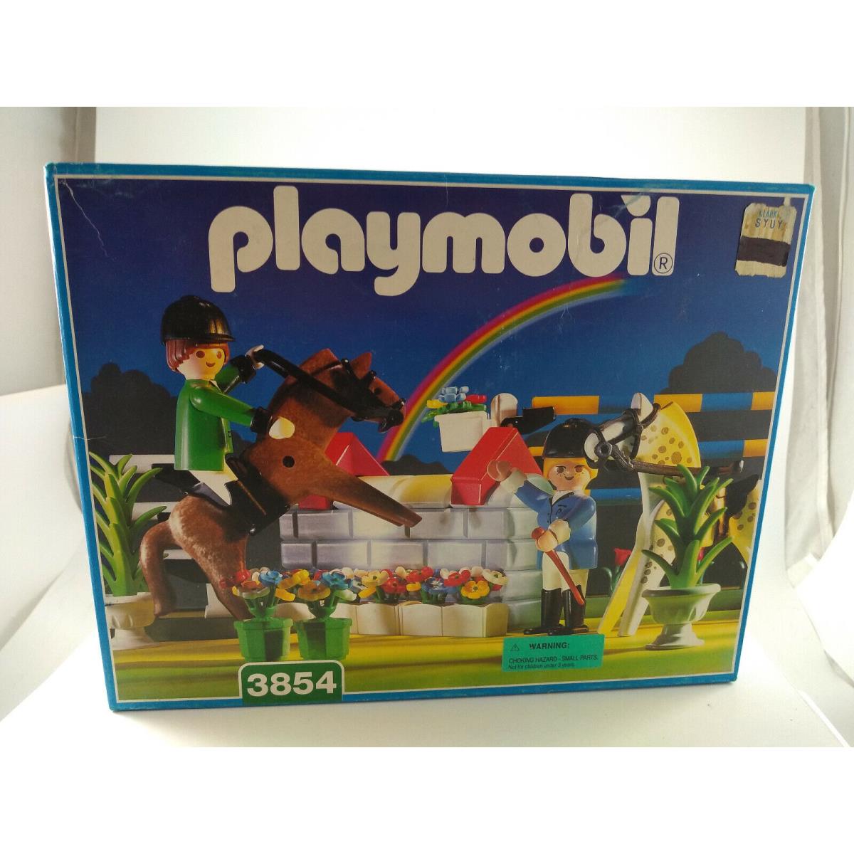 Playmobil 3854 Retired Jockey Team Jumping Horses Riders Playset Set