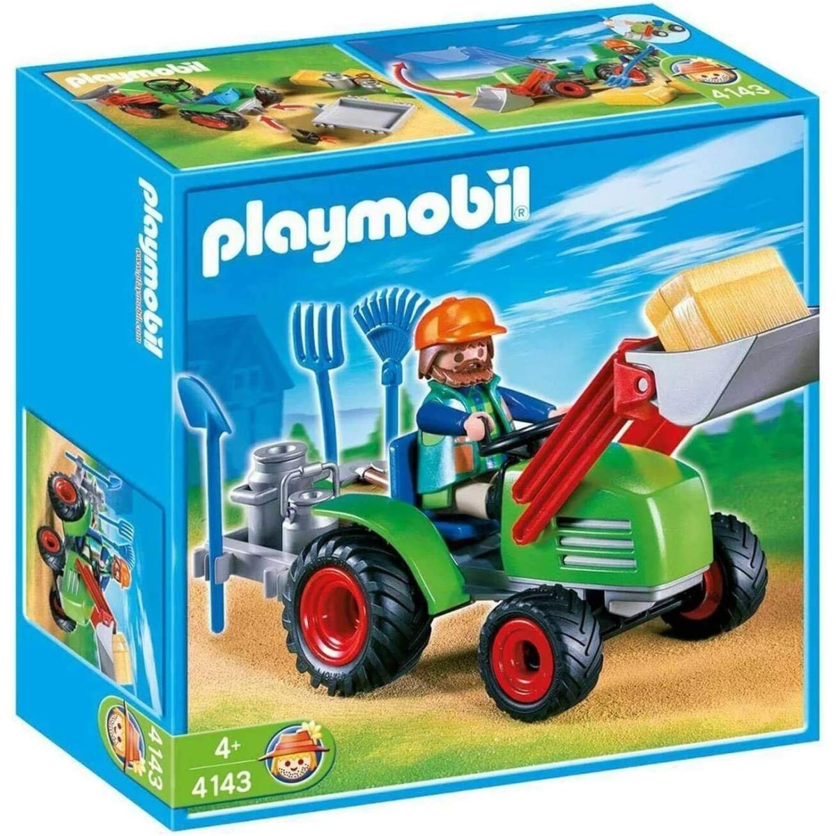 Playmobil 4143 Farmer`s Tractor Farmer Figure with Tools Hay Small