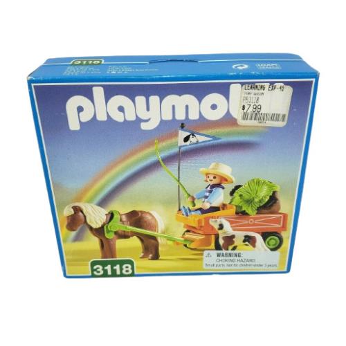 Vintage Playmobil 3118 Carriage / Wagon and Horse Complete