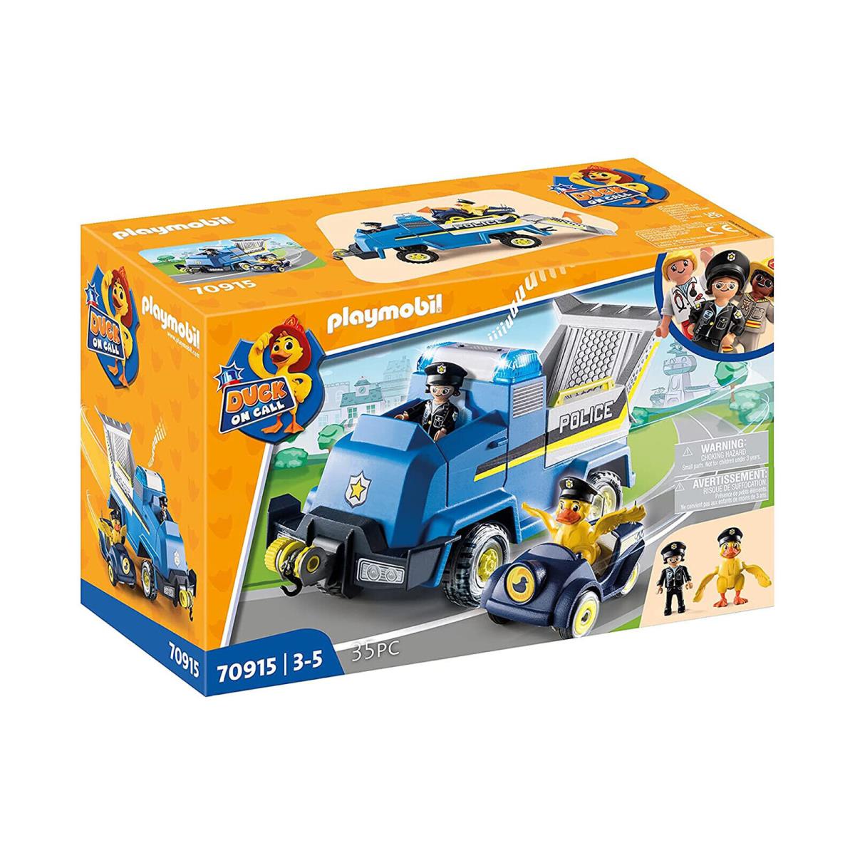 Playmobil Duck On Call Police Emergency Vehicle Building Set 70915 IN Stock