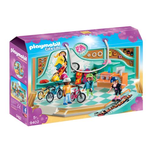 Playmobil 9402 City Life Bike Skate Shop Mib /