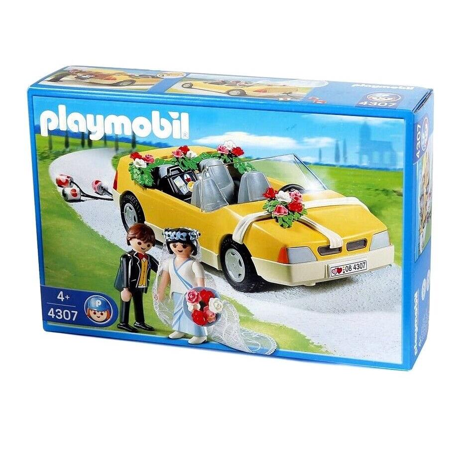 Playmobil Toy Play Set 4307 Wedding Convertible Car Honeymoon W/figures Married