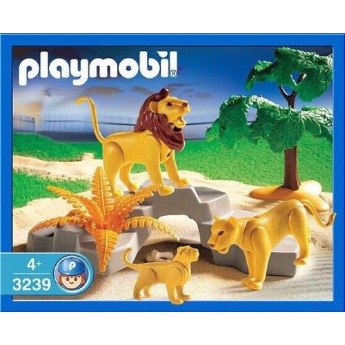 Playmobil 3239 Lion Pride Set Tree Rocks Lion Family Zoo Animals