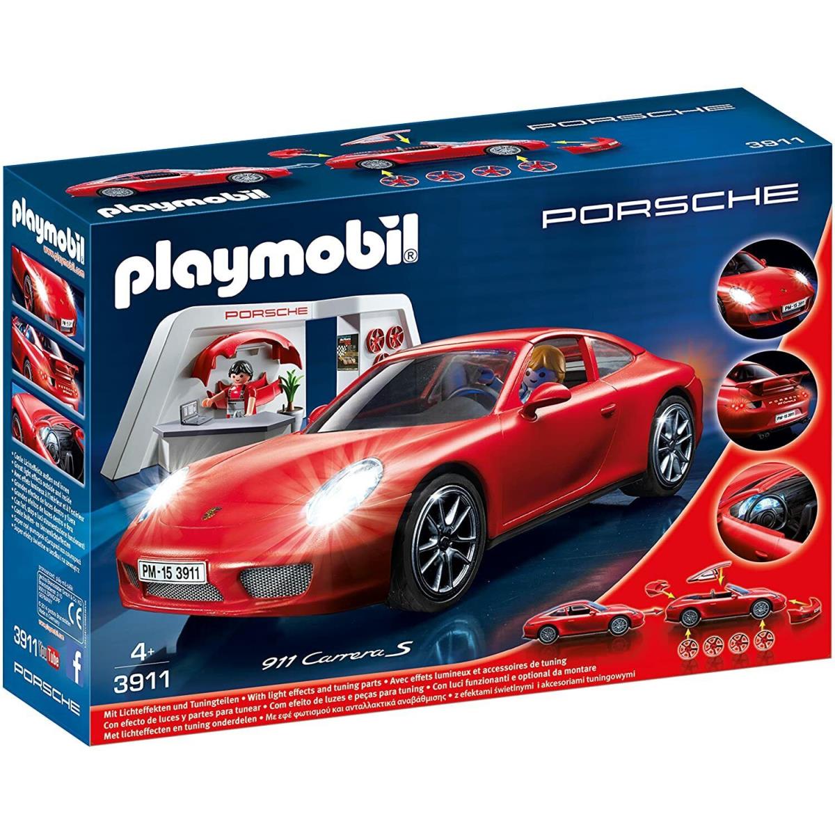 Playmobil Porsche 911 Carrera S with Lights Workshop 3911